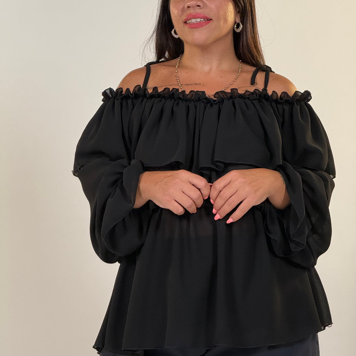 Blusa Carmen Volant