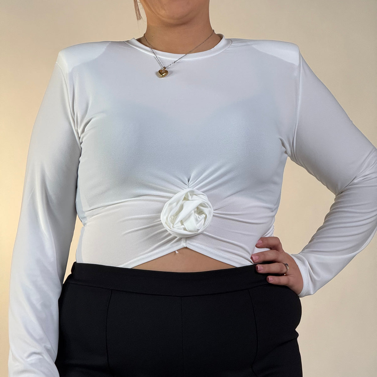 Maglia con Spalline e Rosa