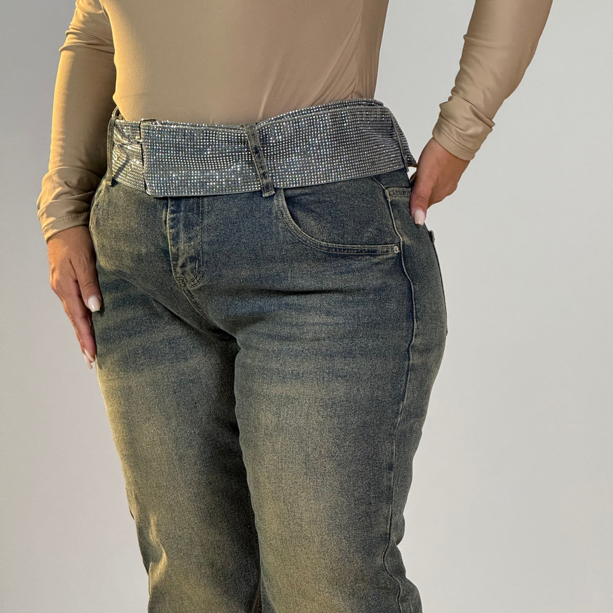 Jeans curvy Glam a zampa ✨