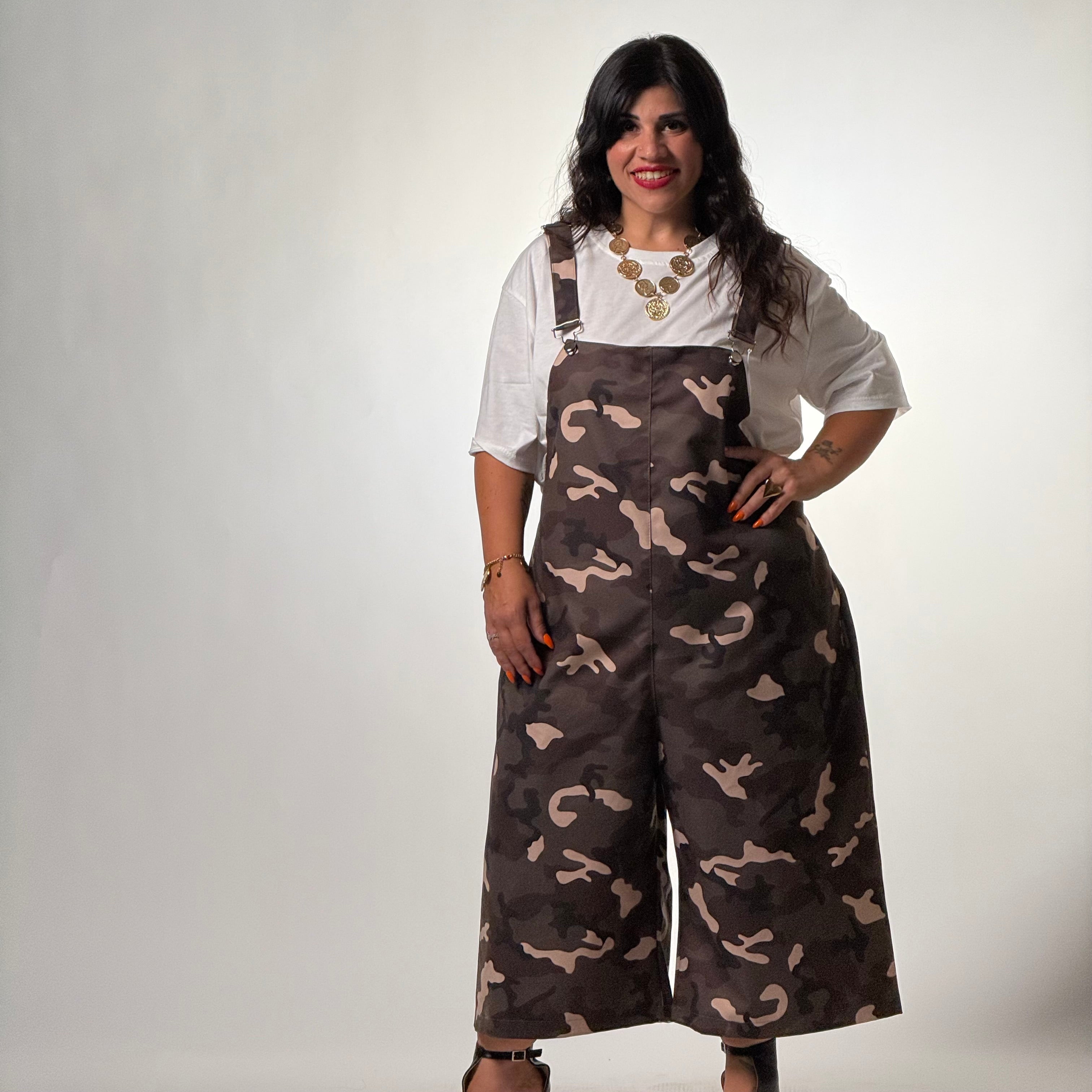Salopette curvy Militare