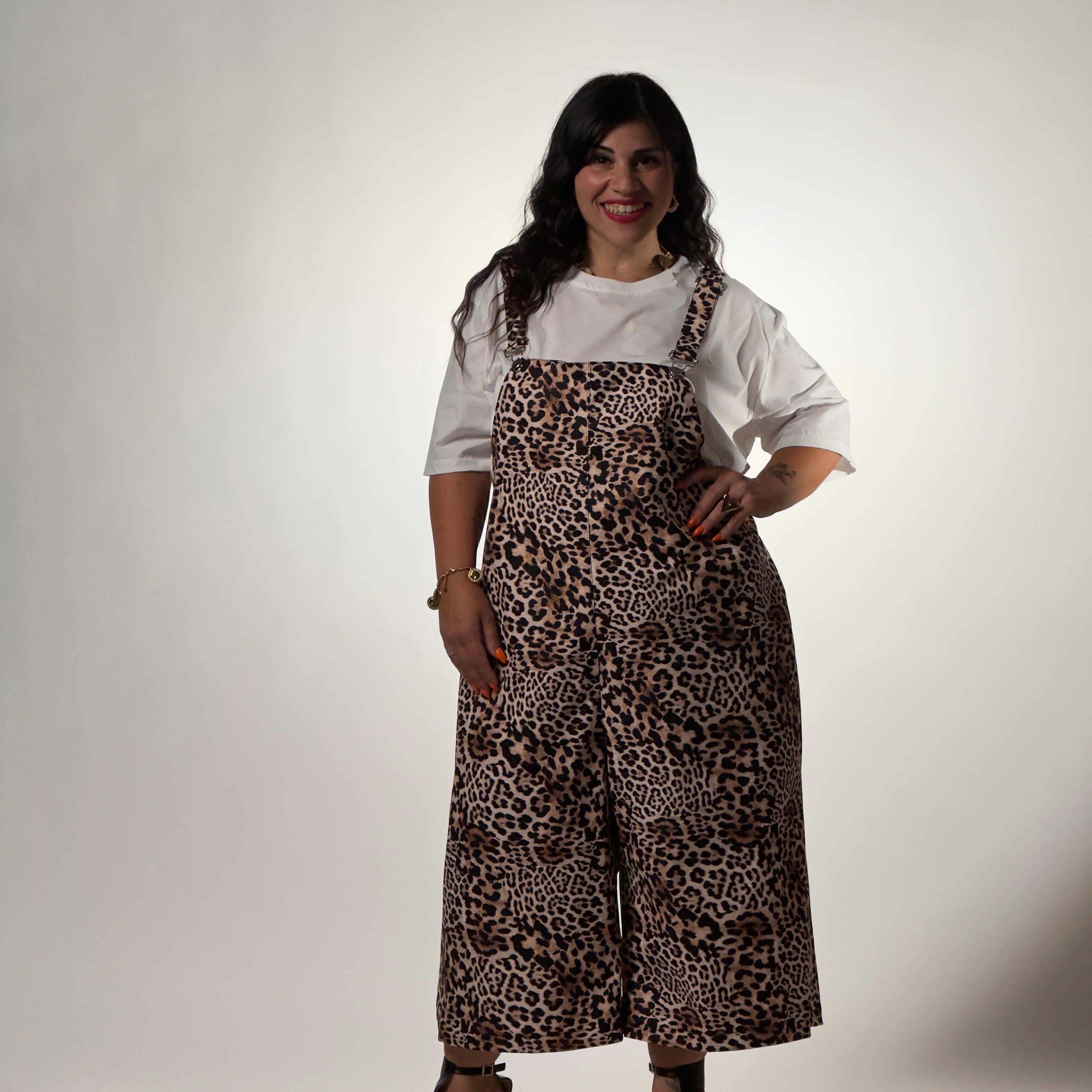 Salopette curvy Leopard