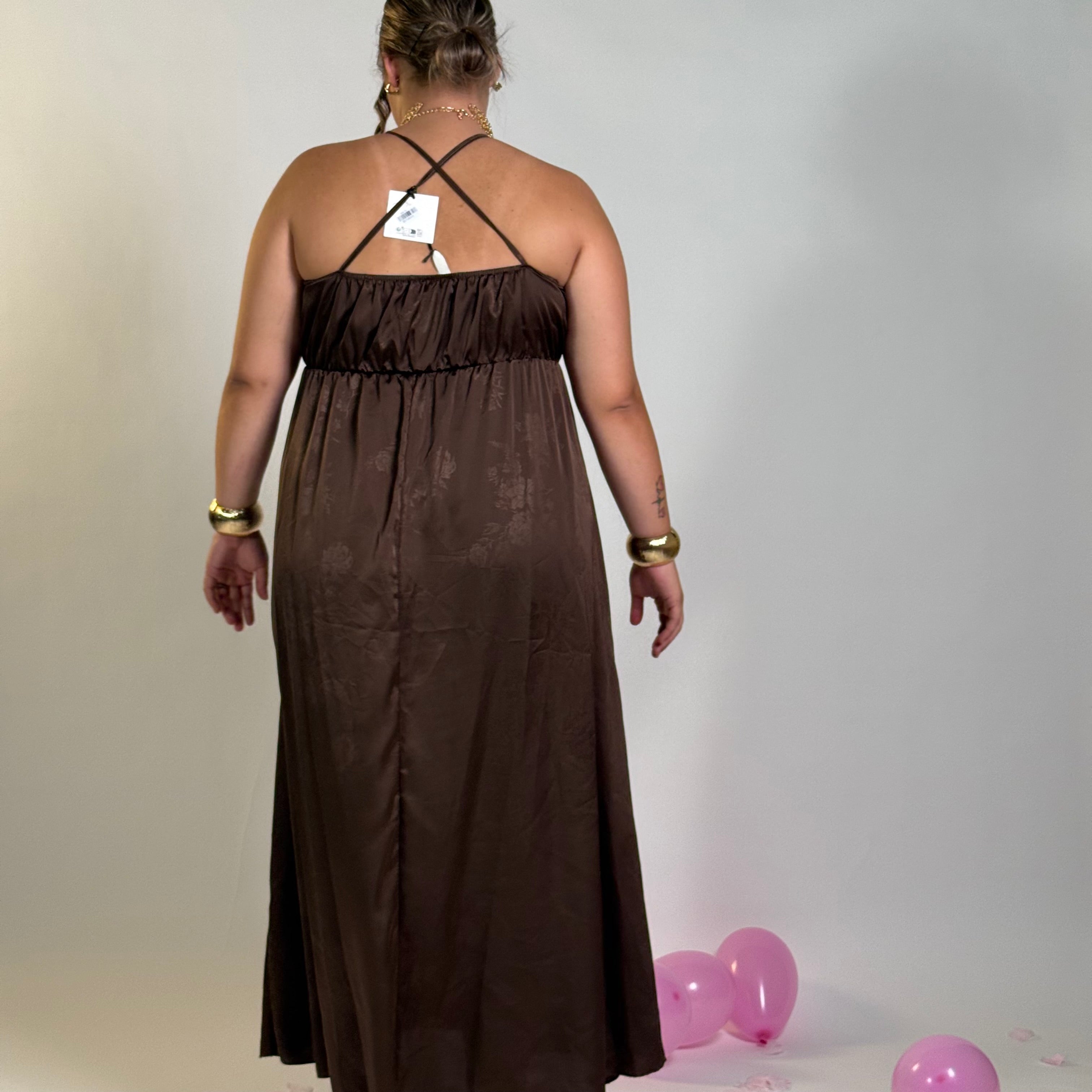 Dress Lucido con Fantasia Ton sur Ton