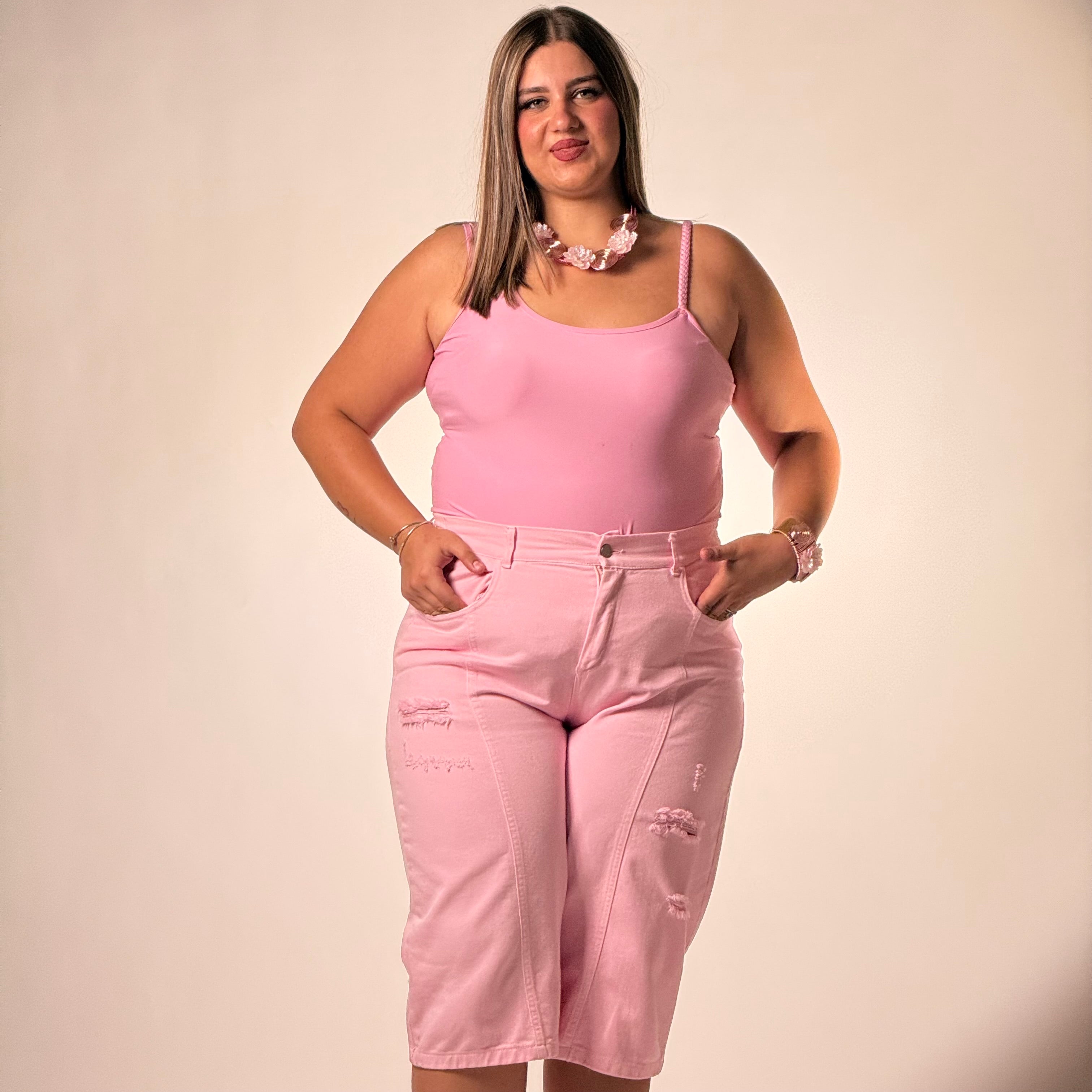 Bermuda curvy  in Denim