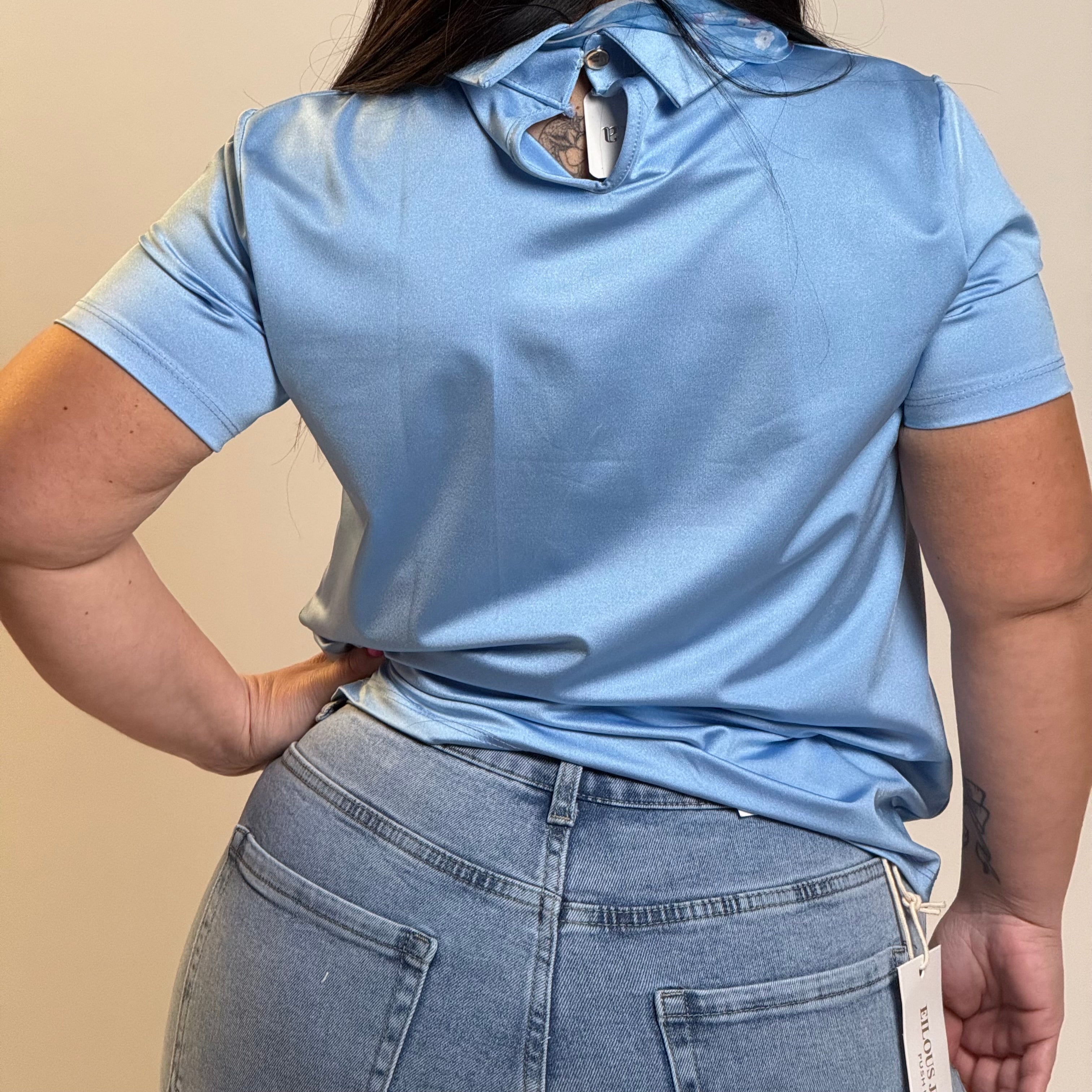 Maglia Lucida con fiocco Donna