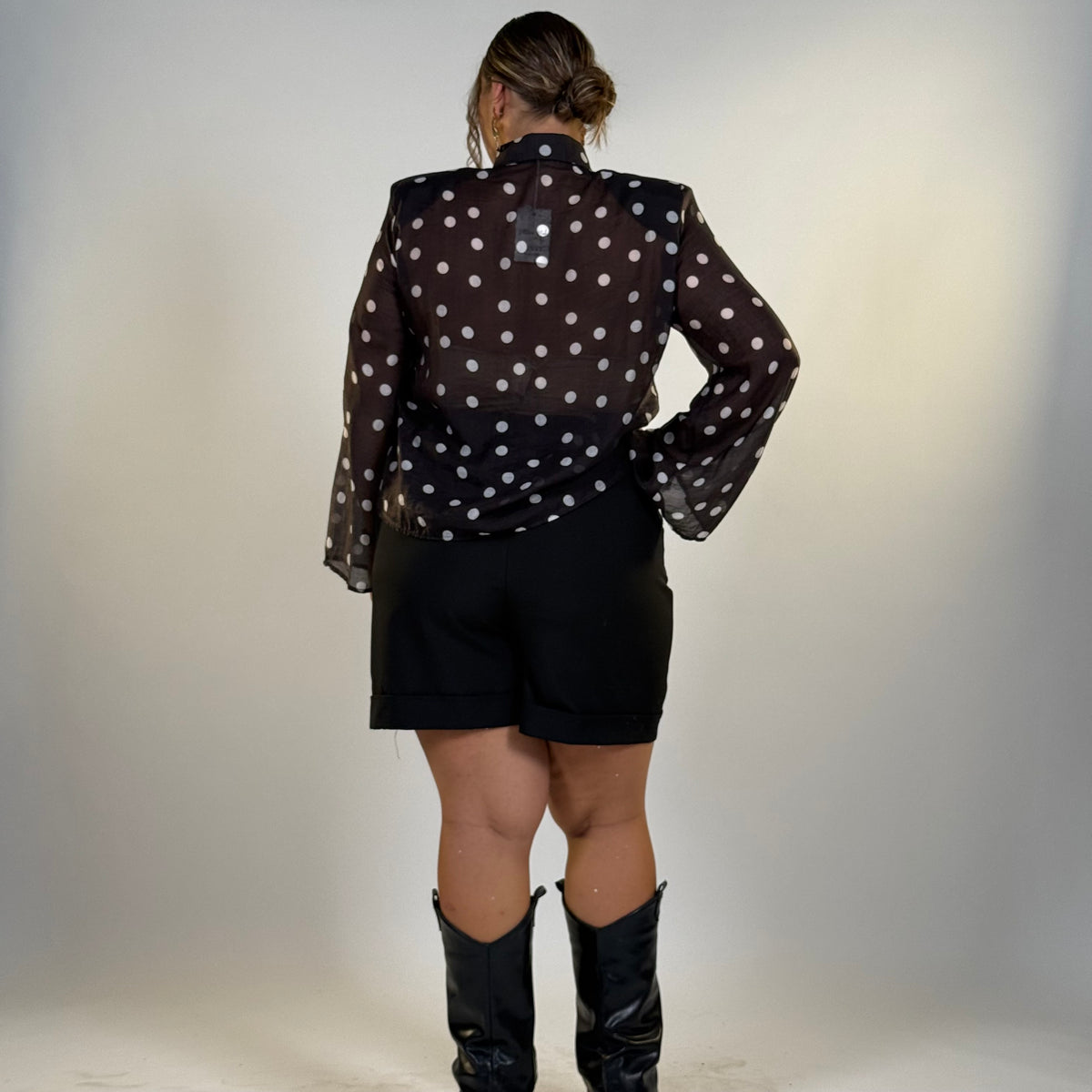 Camicia Pois con Spalline