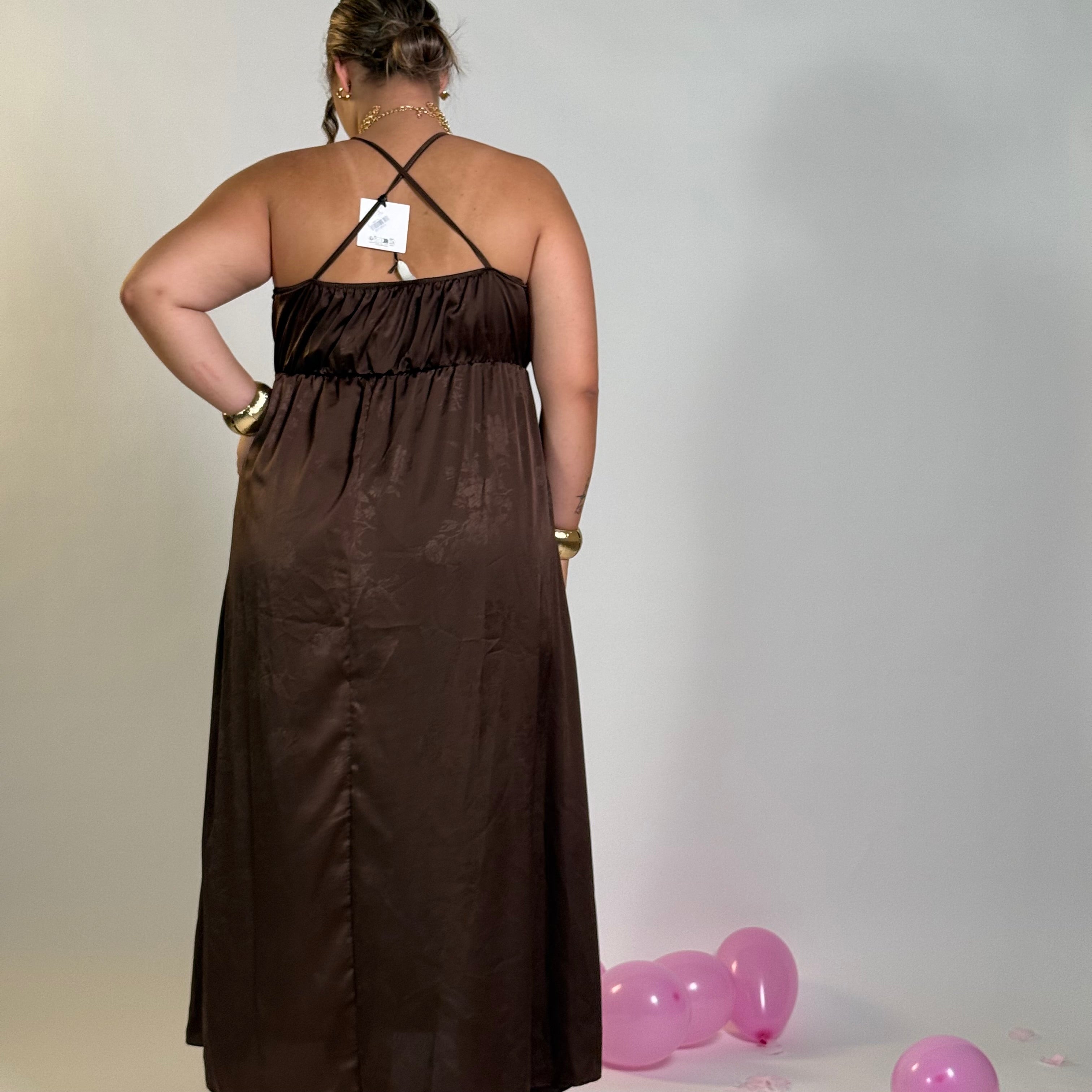 Dress Lucido con Fantasia Ton sur Ton