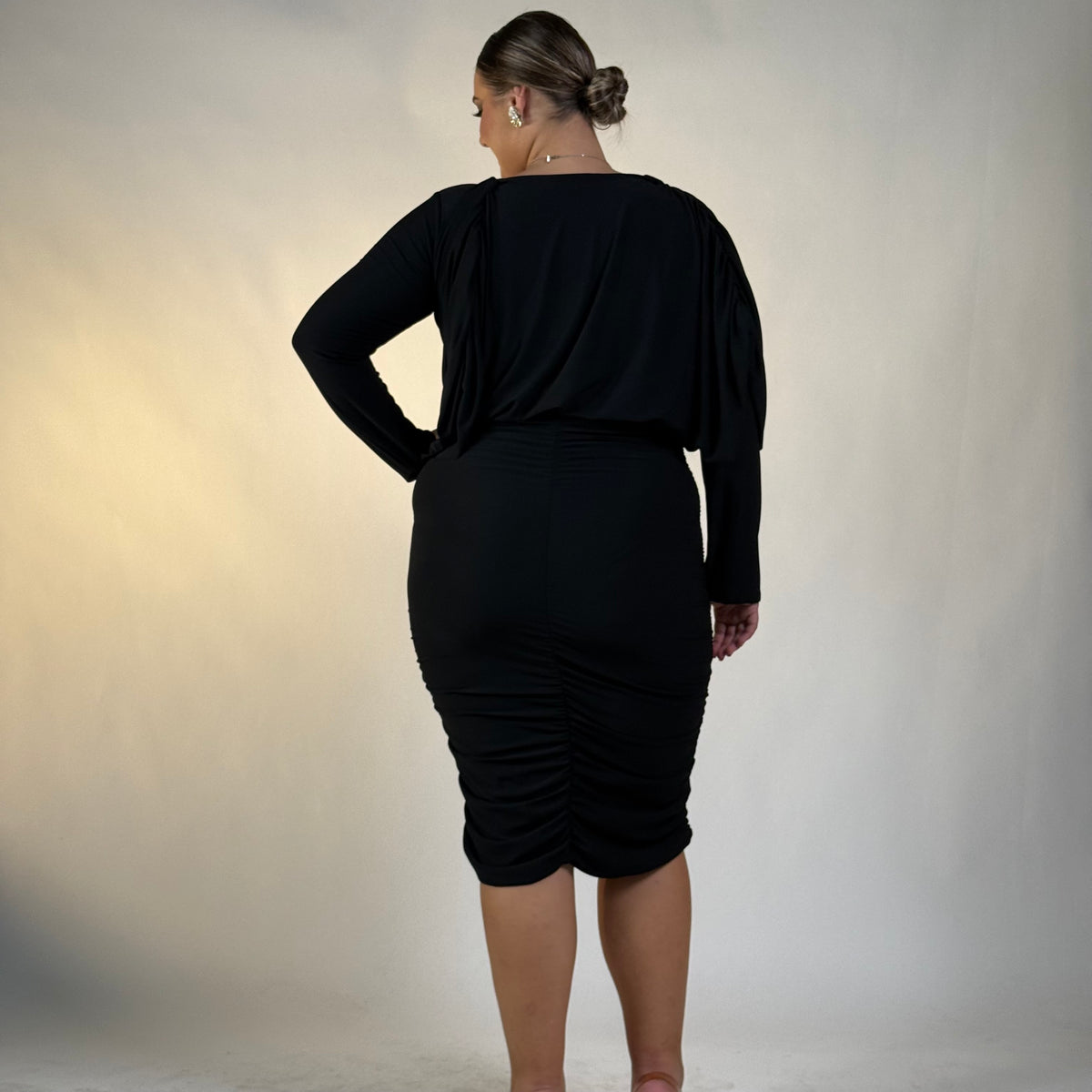 Dress Drappeggiato con Dettaglio in Vita