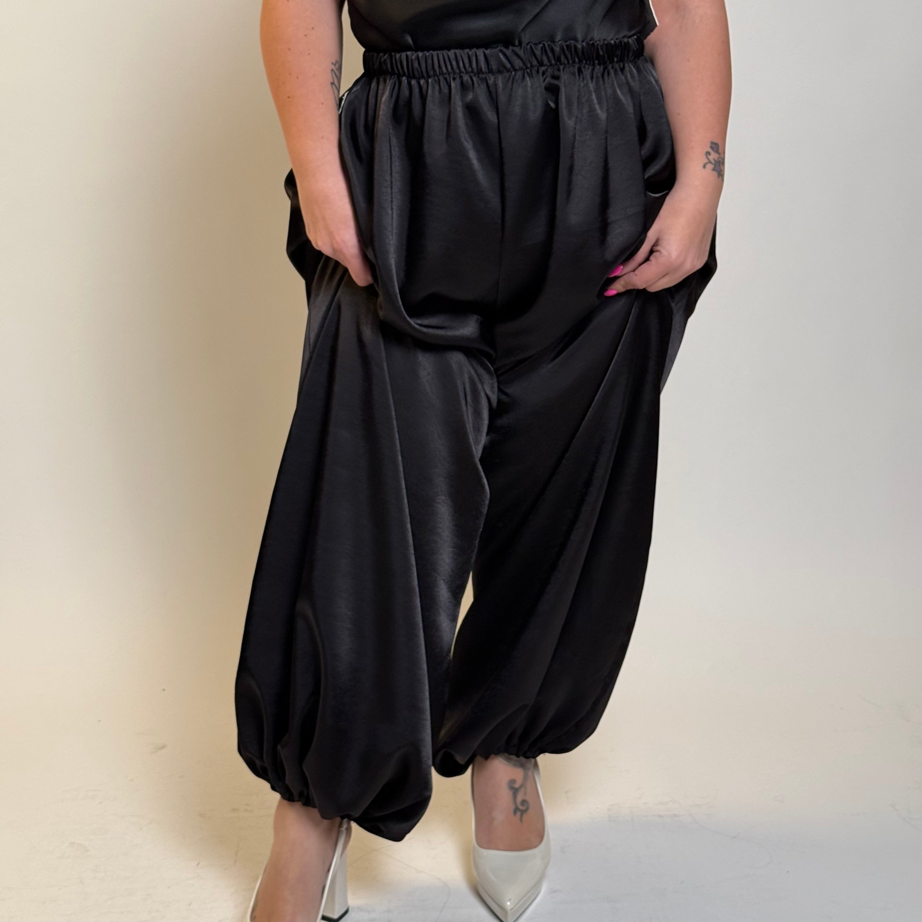Pantalone Ballon in Raso